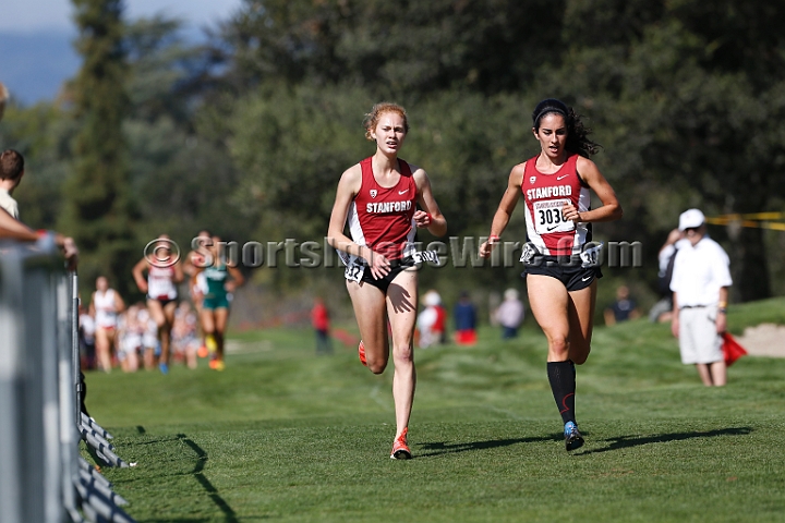 2014StanfordCollWomen-361.JPG - College race at the 2014 Stanford Cross Country Invitational, September 27, Stanford Golf Course, Stanford, California.